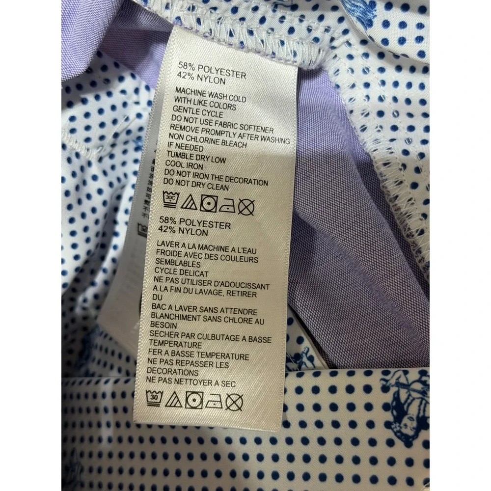 Tommy Bahama Mens 36 Lavender Performance Golf Shorts Purple Chino Marlin